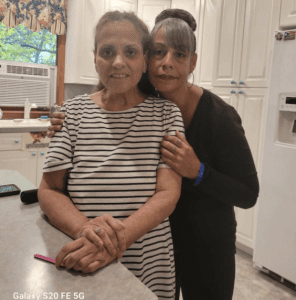 Belen and her sister reunited after 18 years with the help of Give A Mile.